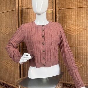 Wild Fable Knit Pink Rose Cardigan Size M